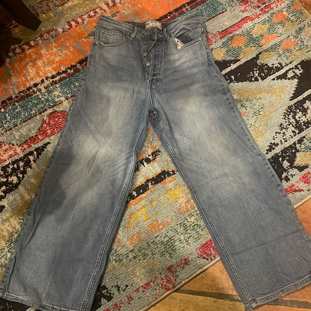 Free People cropped wide leg button ups; sooooo cute!